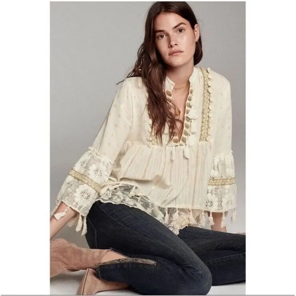 Anthropologie Pilcro High Rise Skinny Jeans Ankle Zip Snakeskin‎ Women's 29